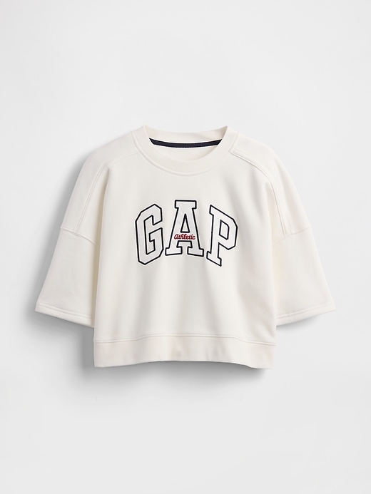 Image number 5 showing, VintageSoft Cropped Elbow-Sleeve Sweatshirt