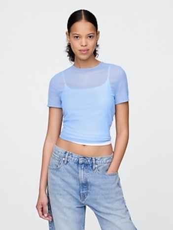 Mesh Crop T-Shirt