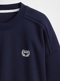 VintageSoft Cropped Elbow-Sleeve Sweatshirt