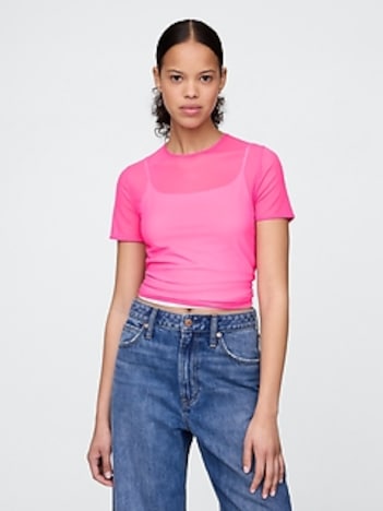 Mesh Crop T-Shirt