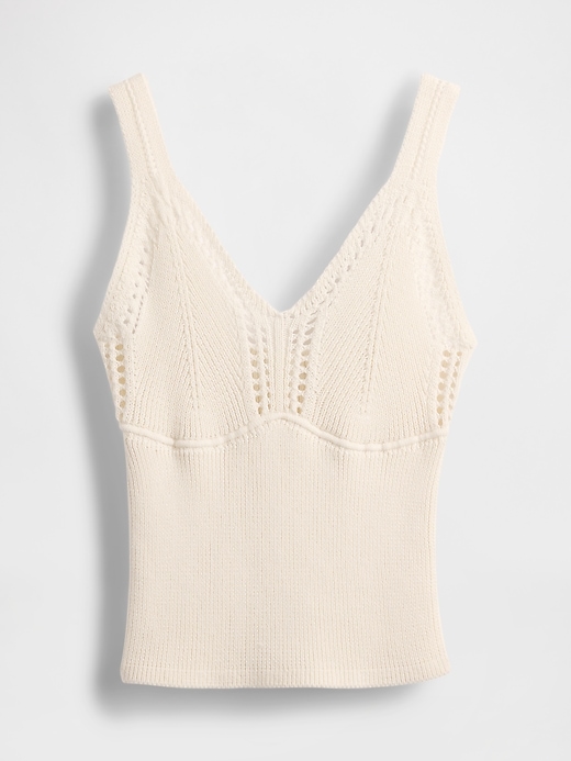 Image number 4 showing, Crochet Cropped Sweater Tank Top