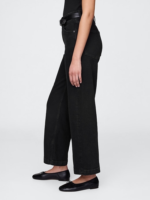 Image number 3 showing, Curvy High Rise Stride Wide-Leg Ankle Jeans