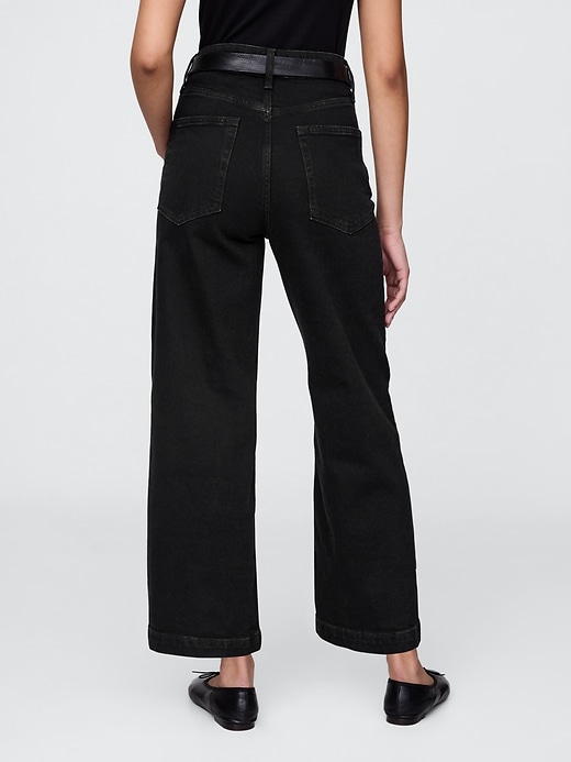 Image number 4 showing, Curvy High Rise Stride Wide-Leg Ankle Jeans