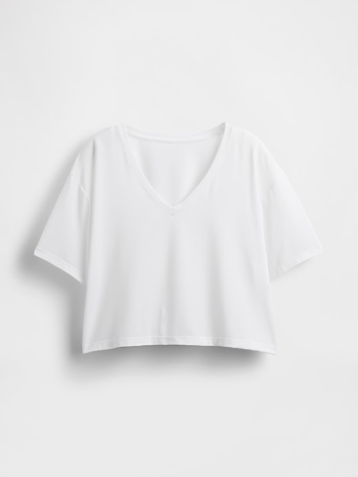 Image number 4 showing, GapFit Breathe Cropped V-Neck T-Shirt