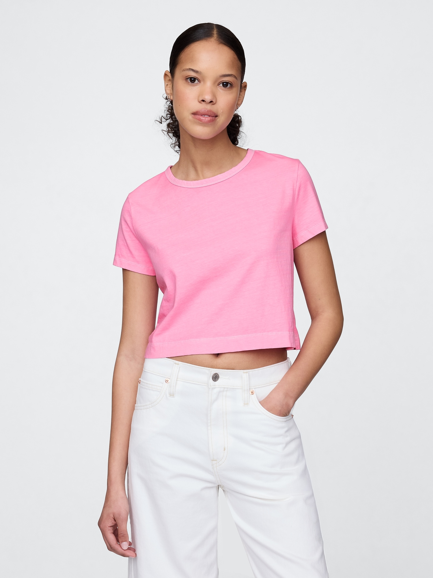 Organic Cotton VintageSoft Cropped T-Shirt
