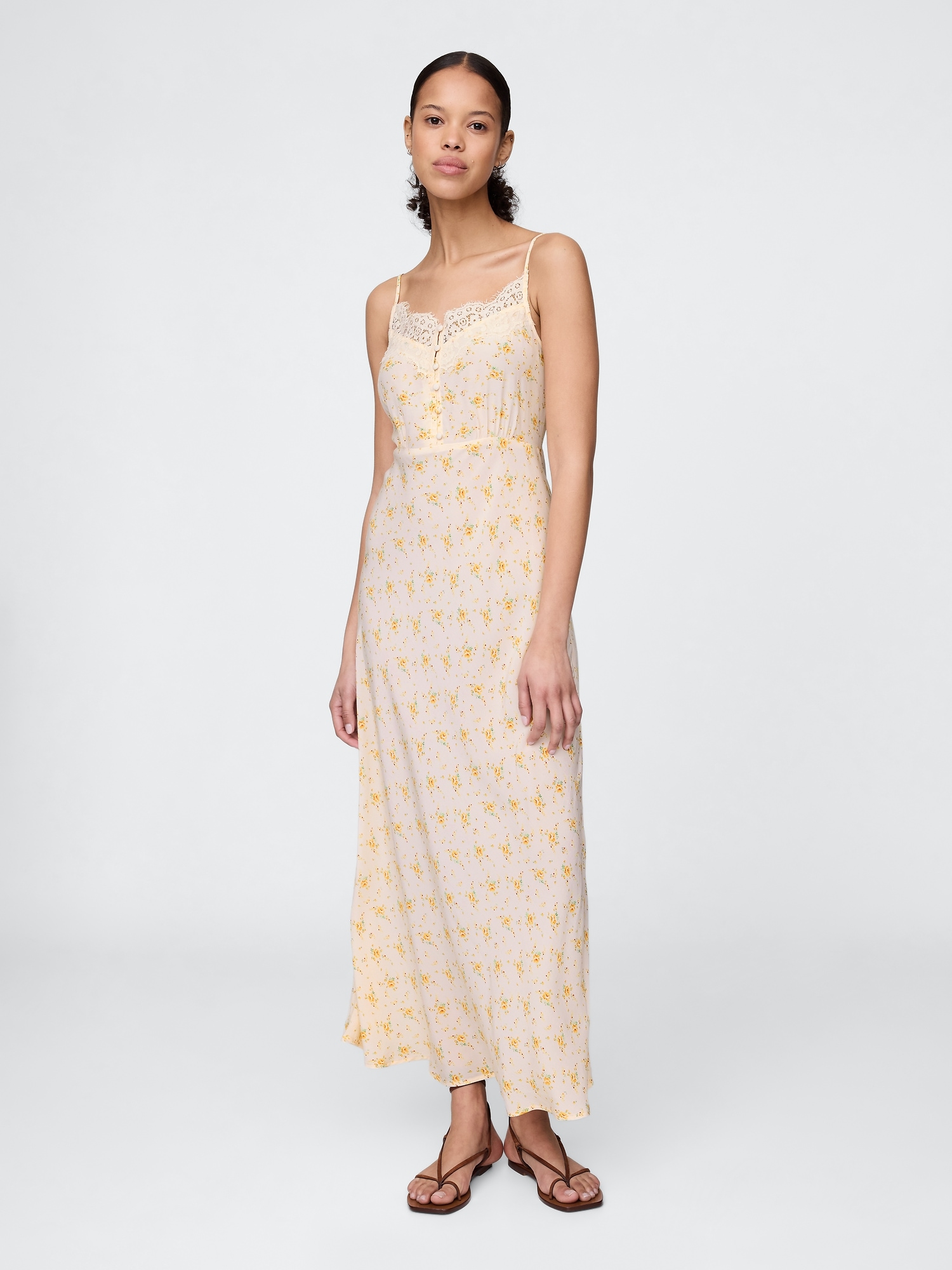 Satin Midi Dress For Women Women's Floral Satin Maxi Dress - Spaghetti Strap  Summer Long Dress With Open Back Long Flowy Casual Dress