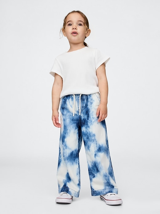 1 of 8 showing, with the color Light wash of product Baby & Toddler Denim Pull-On Baggy Jeans