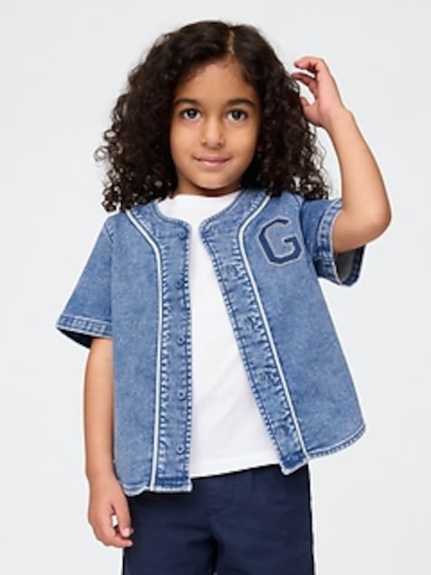 Baby & Toddler Denim Logo Baseball Jersey