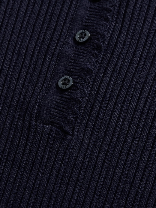 Image number 4 showing, Pointelle Henley Top