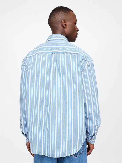 Image number 3 showing, Denim Stripe Big Shirt