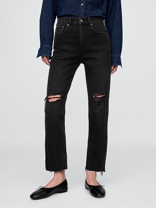 Image number 2 showing, High Rise Cheeky Straight Jeans