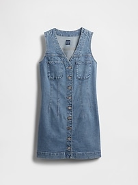 V-Neck Denim Mini Dress