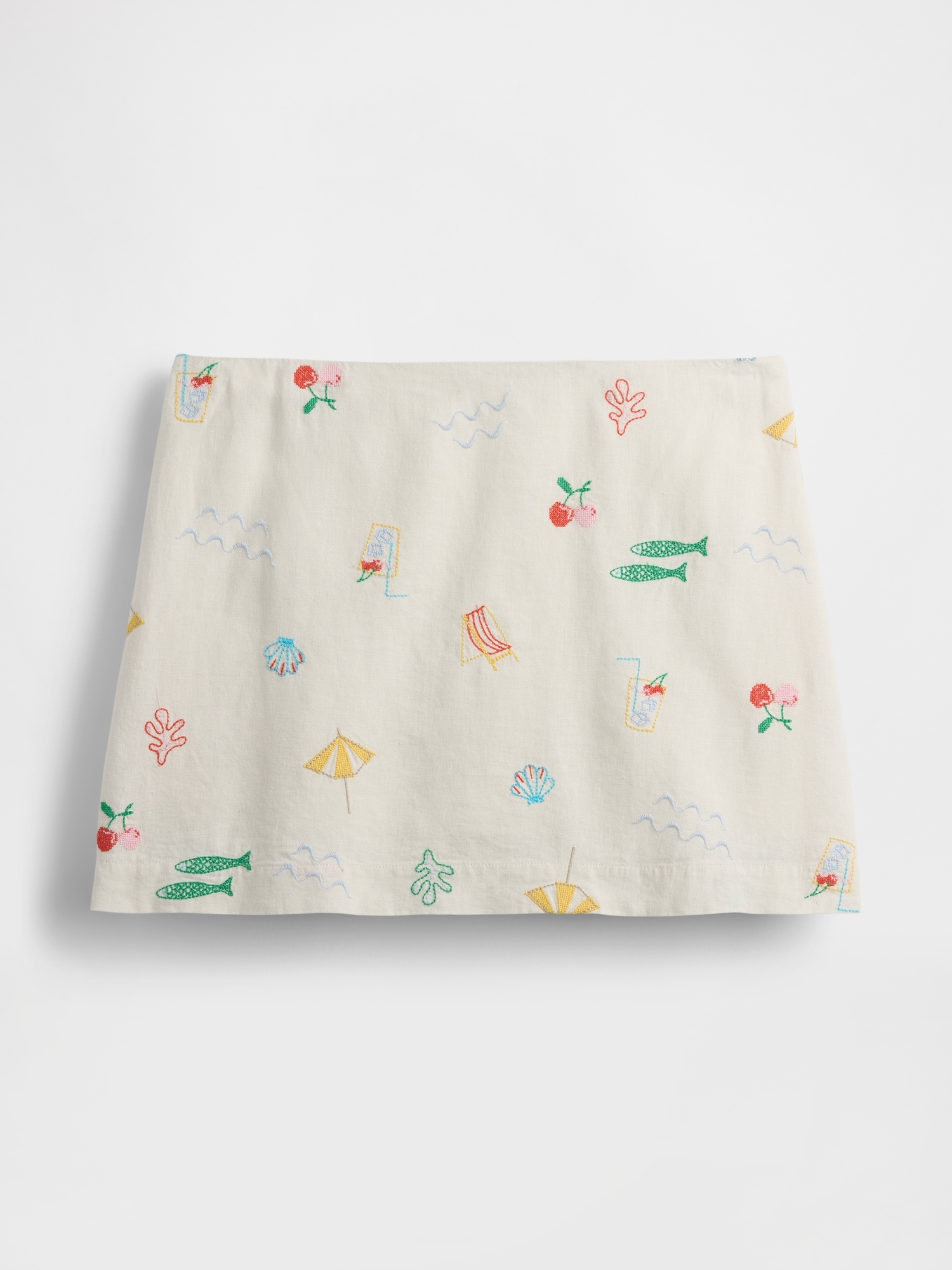 Женские юбки Gap Linen-Blend Mini Skort — фото 3