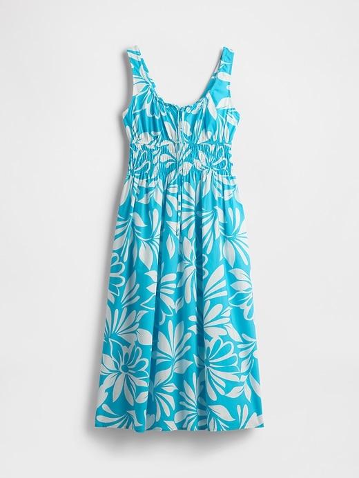 Image number 5 showing, Poplin Smocked Midi Dress