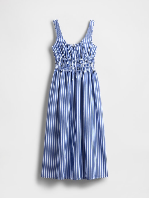 Image number 5 showing, Poplin Smocked Midi Dress