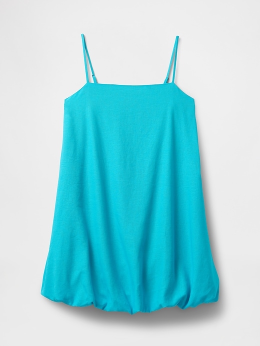 Image number 4 showing, Linen-Blend Mini Bubble Dress