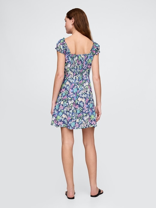 Image number 2 showing, Puff-Sleeve Sweetheart Mini Dress