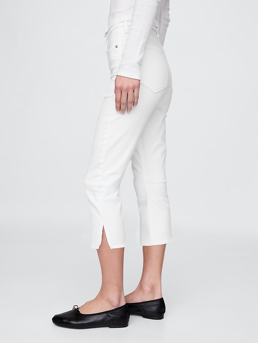 Image number 3 showing, High Rise Capri Jeans