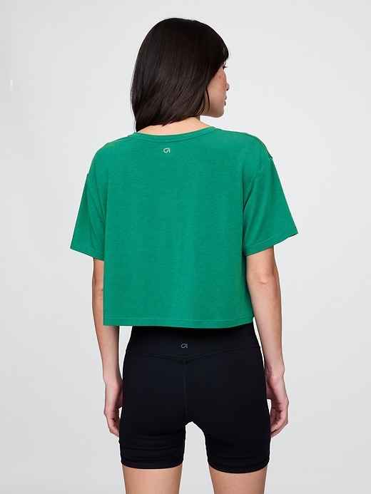 Image number 3 showing, GapFit Breathe Cropped V-Neck T-Shirt