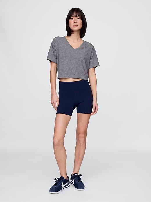 Image number 2 showing, GapFit Breathe Cropped V-Neck T-Shirt