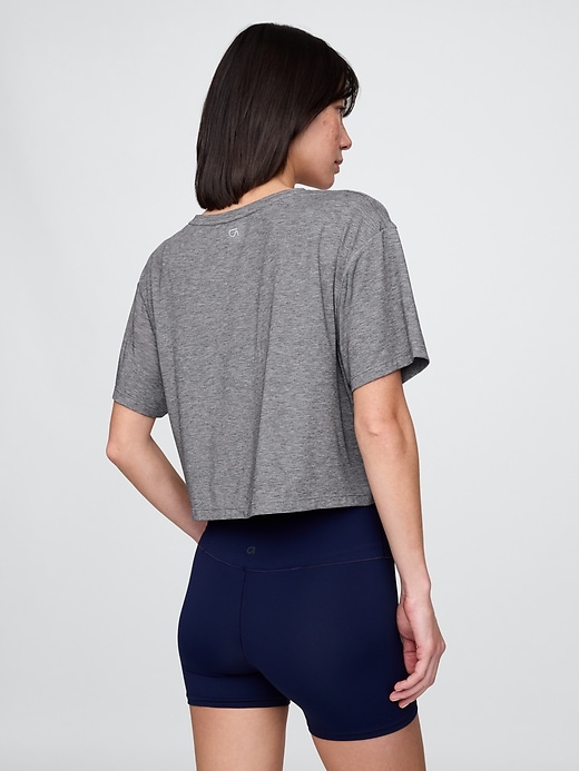 Image number 3 showing, GapFit Breathe Cropped V-Neck T-Shirt