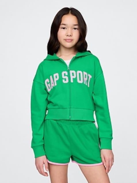 Kids VintageSoft Crop Zip Hoodie
