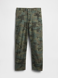 Mid Rise Twill Barrel Pants