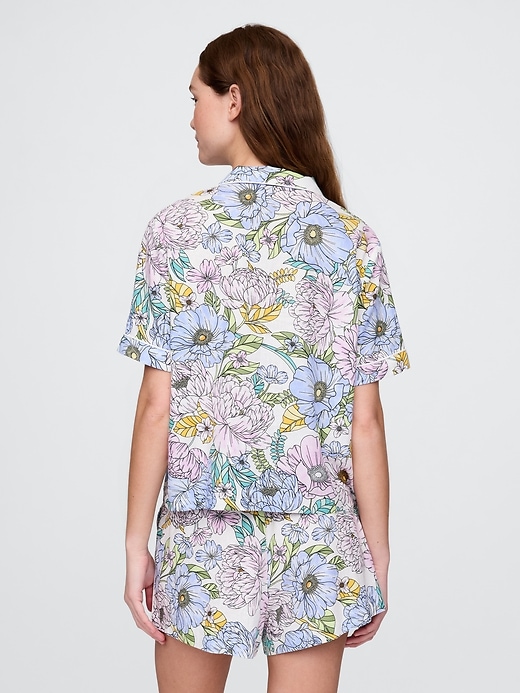 Image number 3 showing, Linen-Blend PJ Shirt