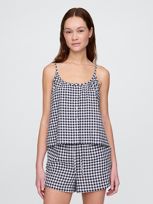 Image number 1 showing, Linen-Blend PJ Shorts