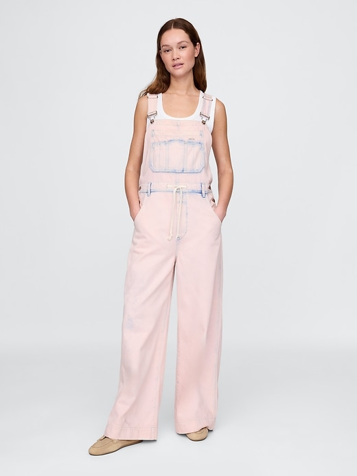 Image number 1 showing, UltraSoft Denim Baggy Overalls