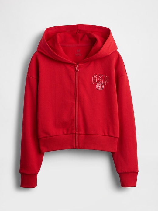 Image number 2 showing, Kids VintageSoft Cropped Logo Zip Hoodie
