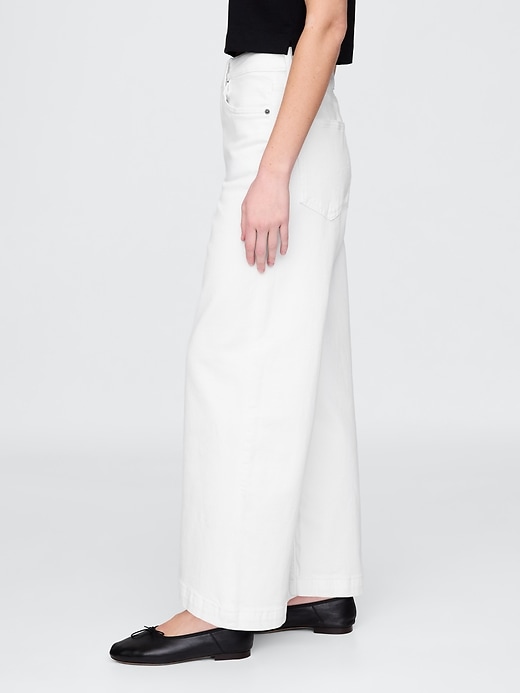 Image number 3 showing, Curvy High Rise Stride Wide-Leg Ankle Jeans