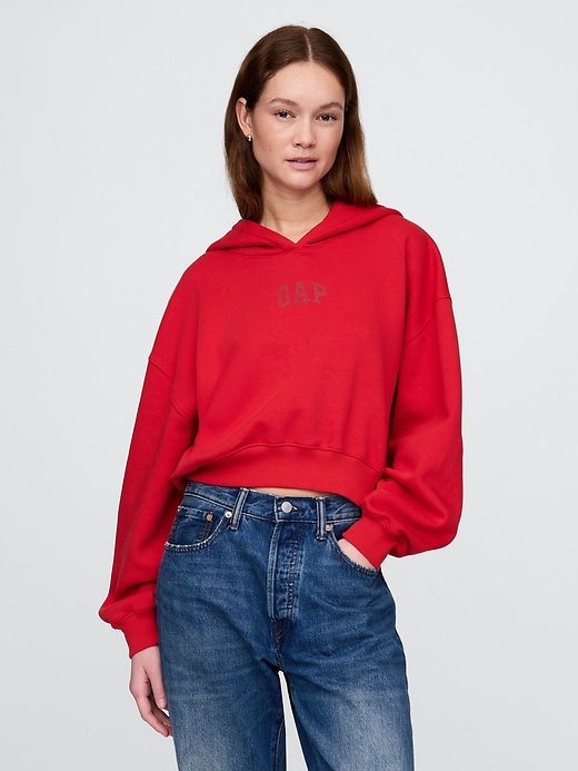 Image number 1 showing, VintageSoft Arch Logo Cropped Hoodie
