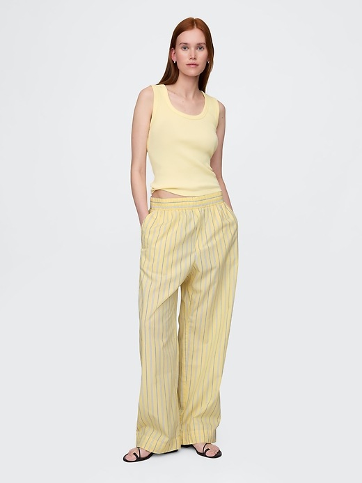 Image number 7 showing, Organic Cotton Poplin Easy Wide-Leg Pants