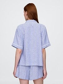 Linen-Blend PJ Shirt