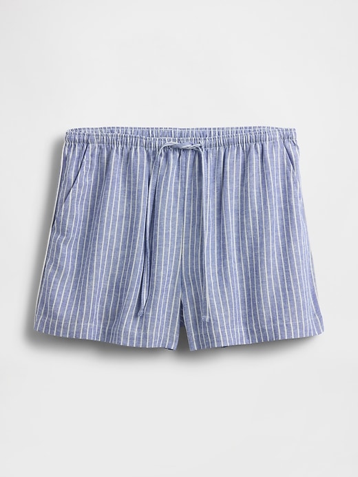 Image number 3 showing, Linen-Blend PJ Shorts