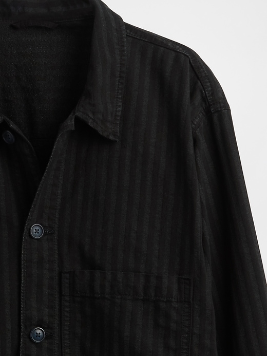 Image number 4 showing, Denim Stripe Shirt Jacket