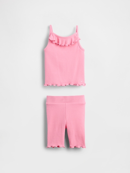 Image number 2 showing, Baby & Toddler Ruffle Rib Outfit Set