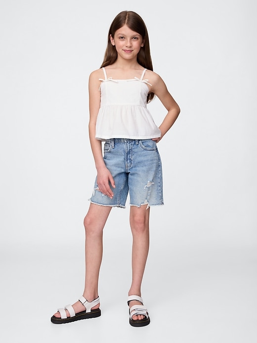 Image number 4 showing, Kids Bow-Strap Peplum Top