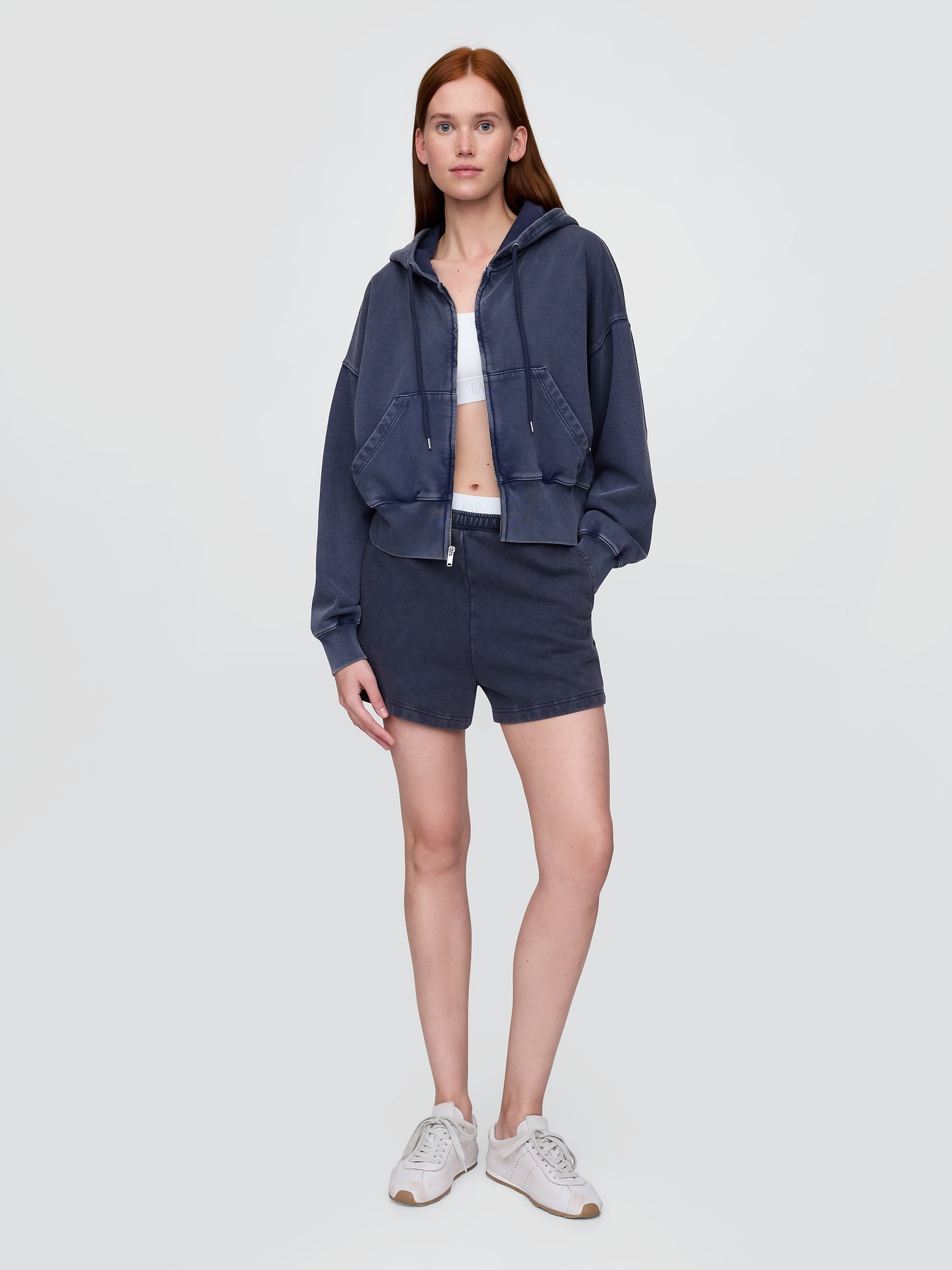 Gap Heavyweight French Terry Classic Sweat Shorts In Tapestry Navy Blue