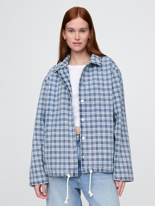 Image number 5 showing, Denim Check Coaches Jacket