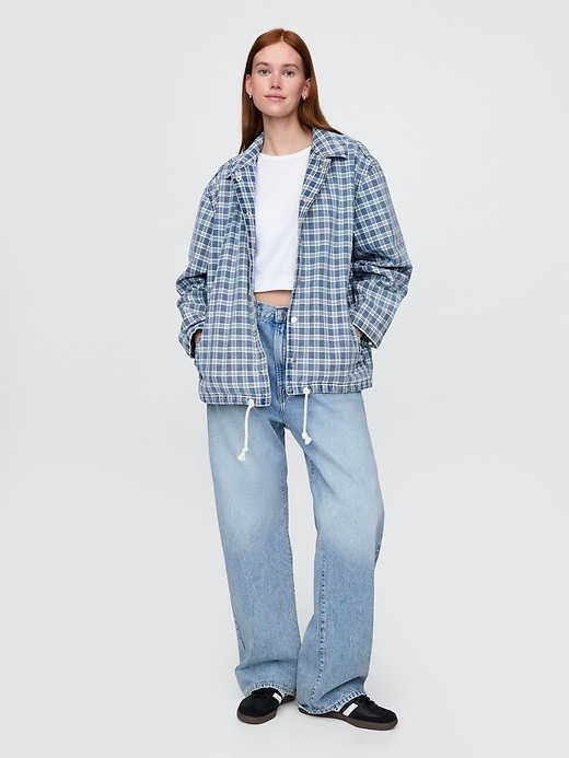 Image number 6 showing, Denim Check Coaches Jacket