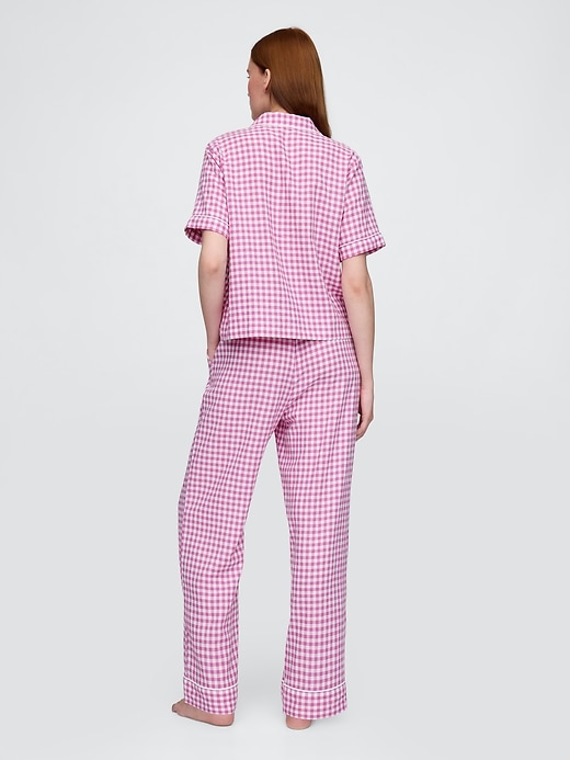 Image number 2 showing, Linen-Blend PJ Pants