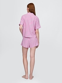 Linen-Blend PJ Shorts