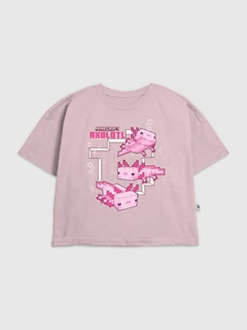 Kids Minecraft Axolotl Graphic T-Shirt