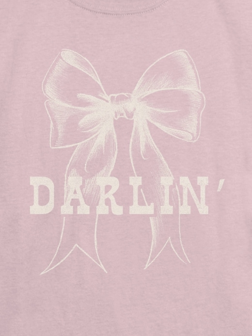 Image number 3 showing, Kids Darlin Bow Graphic T-Shirt