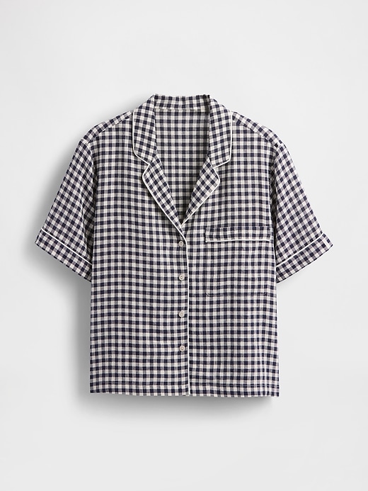 Image number 4 showing, Linen-Blend PJ Shirt