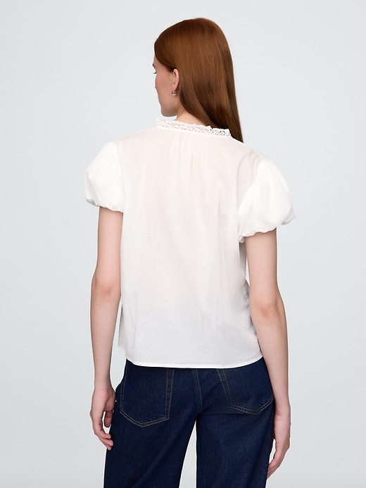 Image number 2 showing, Bubble-Sleeve Pintuck Top