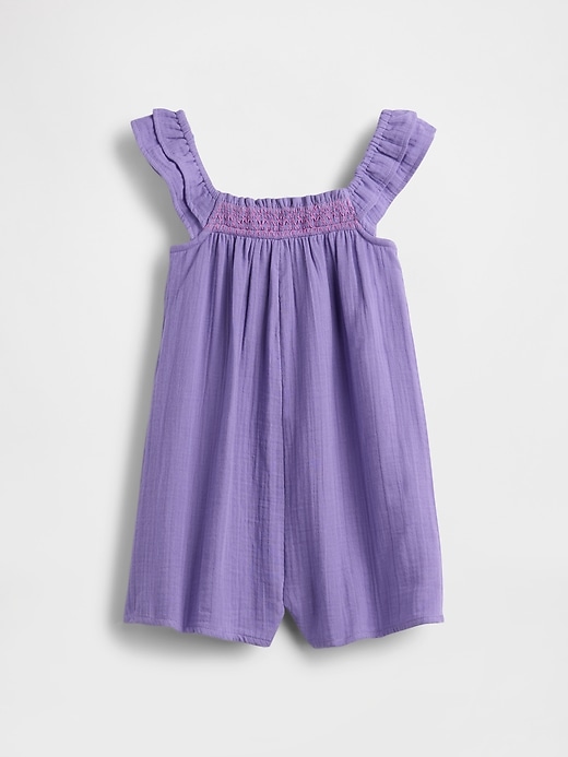 Image number 2 showing, Baby & Toddler Crinkle Gauze Flutter-Sleeve Romper