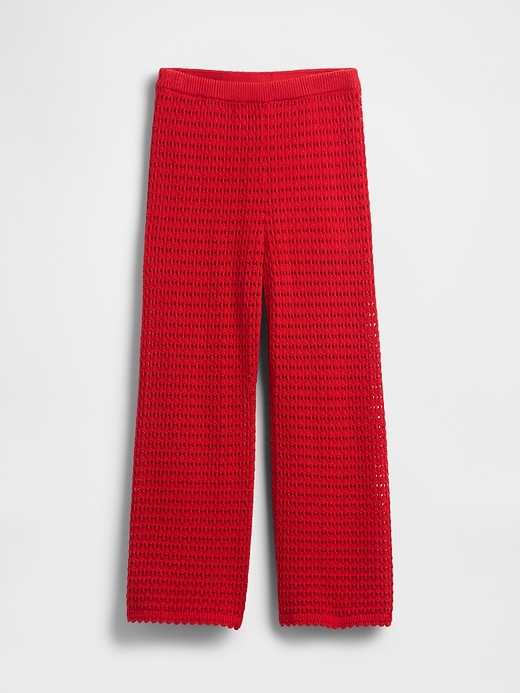 Image number 5 showing, 100% Cotton Crochet Ankle Pants